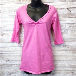🍀4/$10 Revolve Monrow Pink 1/4 Sleeve T-Shirt